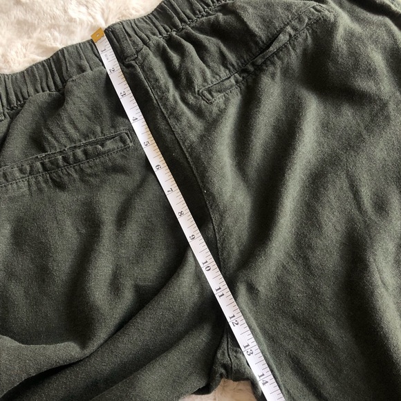 H&M LINEN-BLEND PANTS large size khaki color linen - Picture 14 of 14